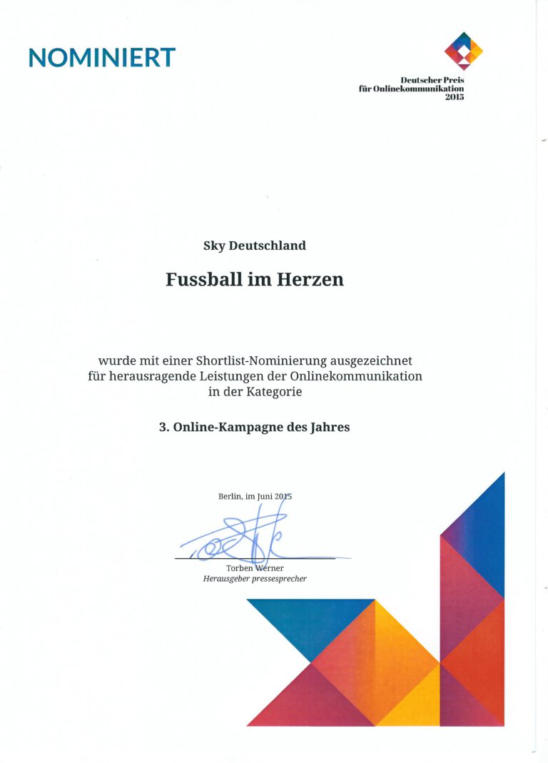 Auszeichnung Fußball im Herzen