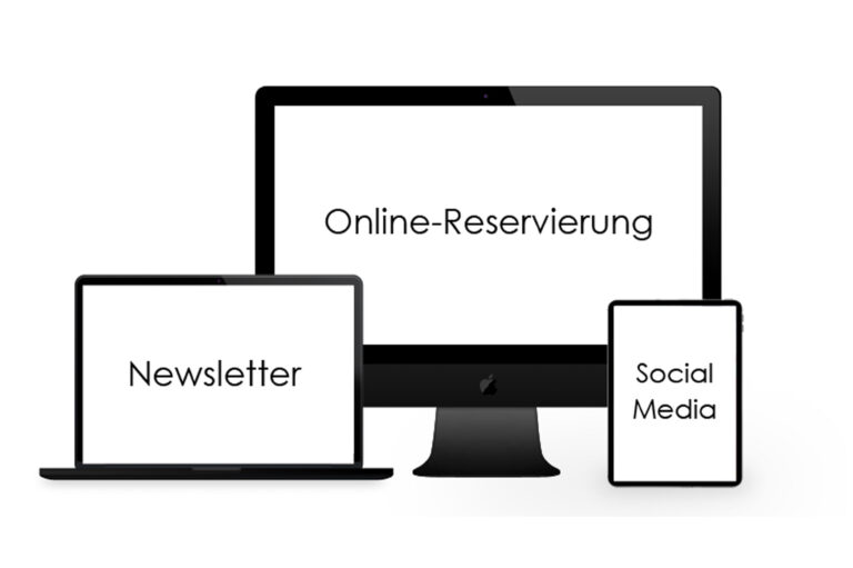 Ziele des Projekts: Entwicklung und Einführung von einer Online-Reservierung, einem Newsletter und Social-Media-Profilen